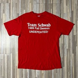 Vintage 80s 1989 Les Schwab Employee Record Setting T-shirt XL Fits Medium SS